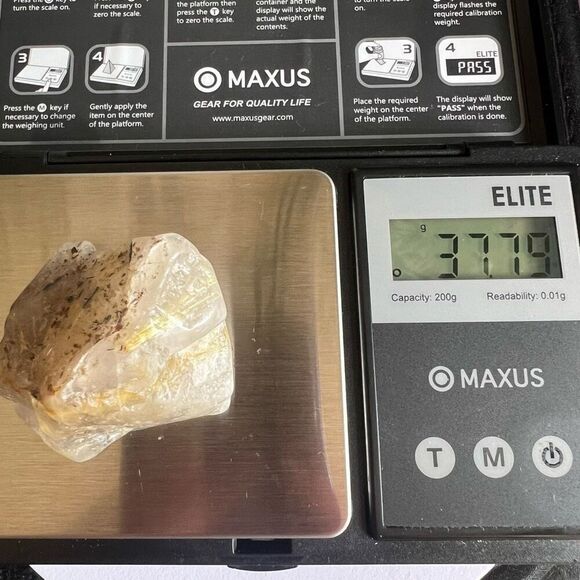 Golden Rutilated Quartz‎ Crystal Freeform (#9) - Picture 10 of 11